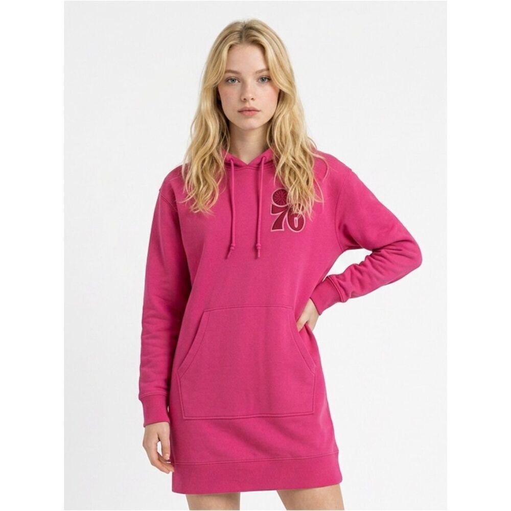 PRO STANDARD X NBA | NEW Philadelphia 76ers Pink Hoodie Dress Women’s Size XS